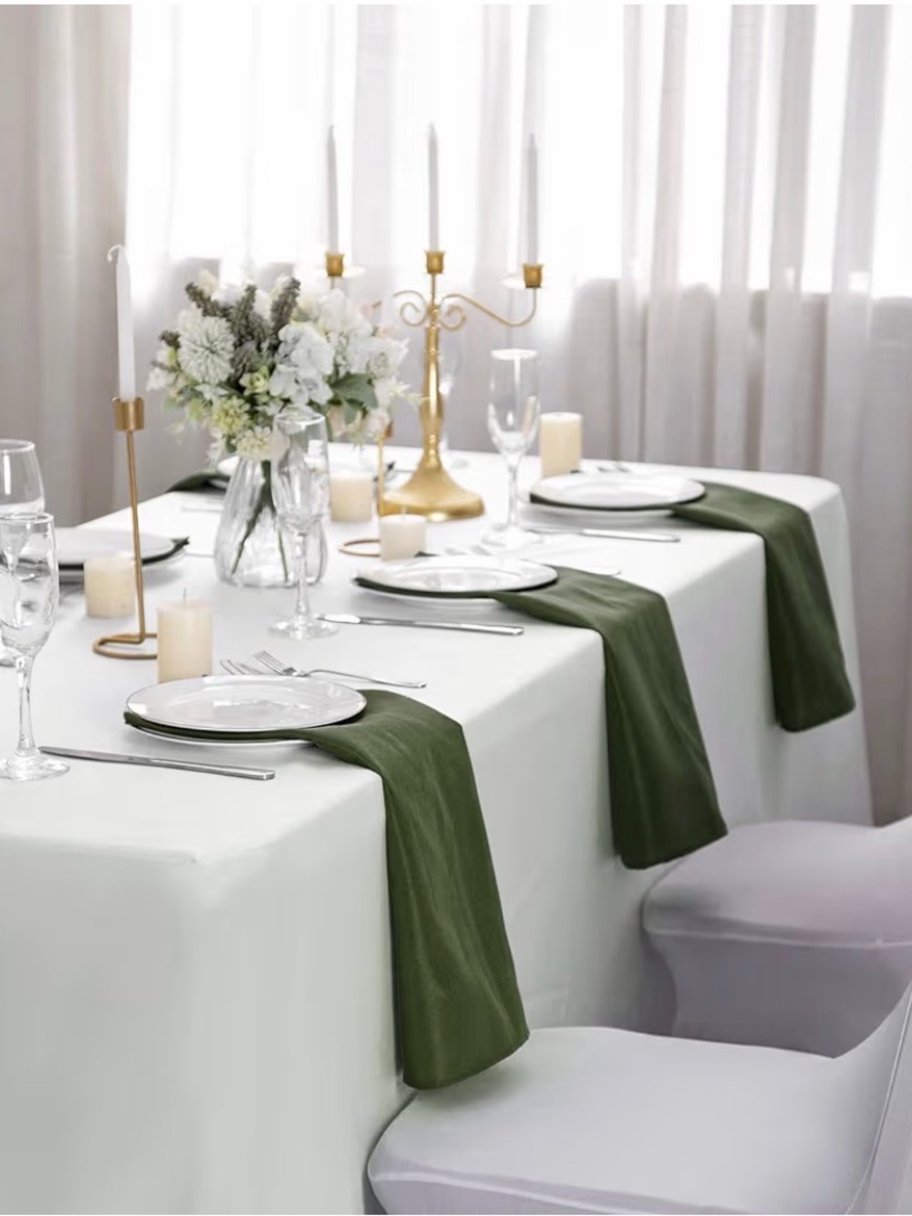 20 green banquet/wedding napkins